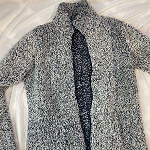 Fuzzy Soft Zip Up Sweater